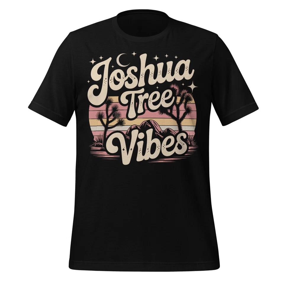 Joshua Tree Vibes Sunset Desert Unisex Hiking Graphic Nature Outdoor T-Shirt S