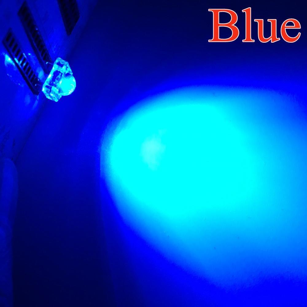 100 peças 5mm vermelho verde azul branco amarelo cúpula super fluxo água transparente piranha diodo 1 9 3 4v led carro lâmpadas diodos luz lâmpada led