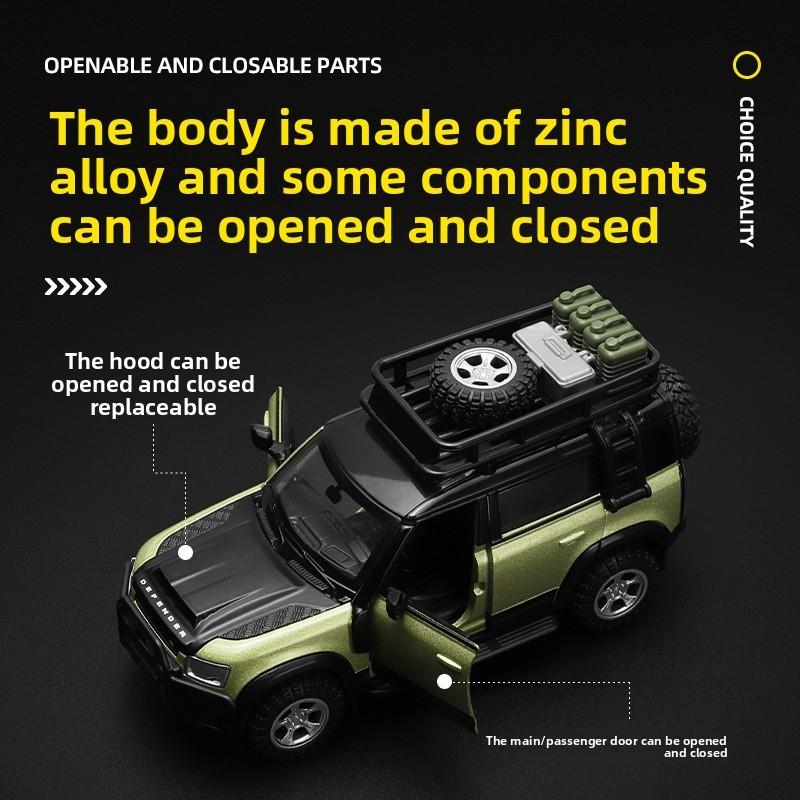 Defender Land Rover Car Toy Alloy Model With Inertia Control For Kids Gift