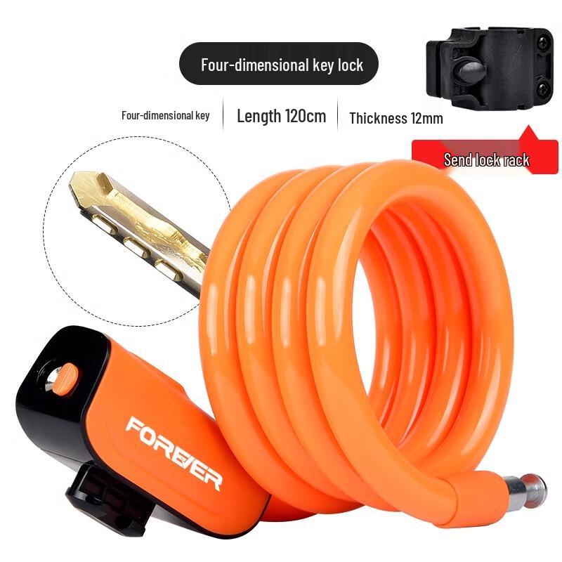 Forever Portable Anti-Theft Cable Lock for Bikes & EVs
