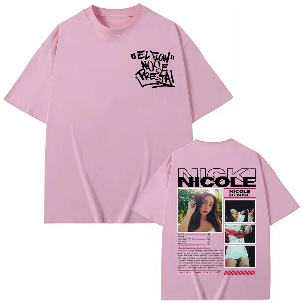 Rapper Nicki Nicole Tour T-shirts Men Women Clothing Hip Hop Fashion T Shirts Summer Casual Loose Cotton T-shirt
