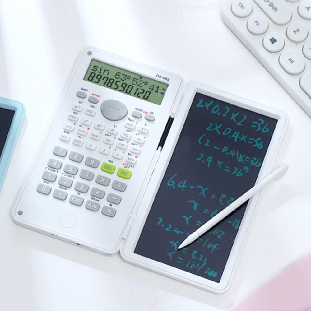 2 In 1 Scientific Calculator 6-inch Large Screen Display Function Calculators with Tablet Erasable Foldable