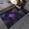 Futuristic Geometric Carpet with Neon Glow, Modern Home Decor Suitable for use as an anti-slip for living room bedroom sofas