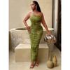 Explosive Autumn New Slim Backless Tie-dyed Tube Top, Dress, Women