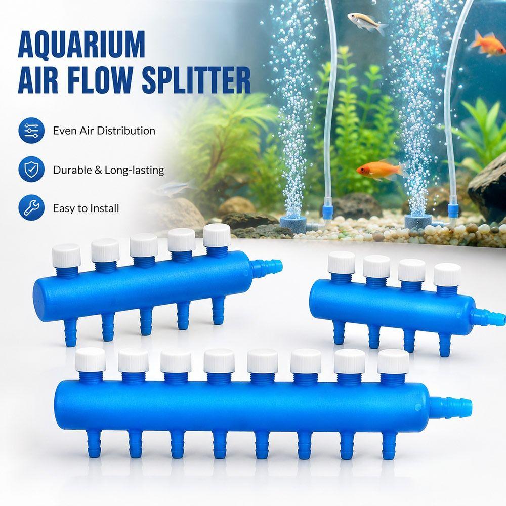 Multi Outlet Air Flow Control Valve Adjustable Aquarium Air Splitter Aquarium Aeration