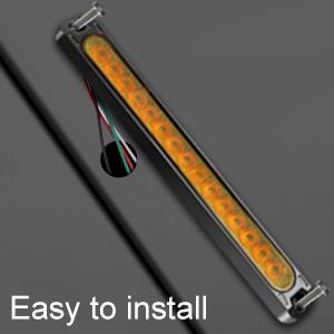 1PCS 15 LED Universal Trailer Light Bar 12-24V Brake Light with Sequential Flow Signal Turn Signal Lights for Truck Pickup Boat