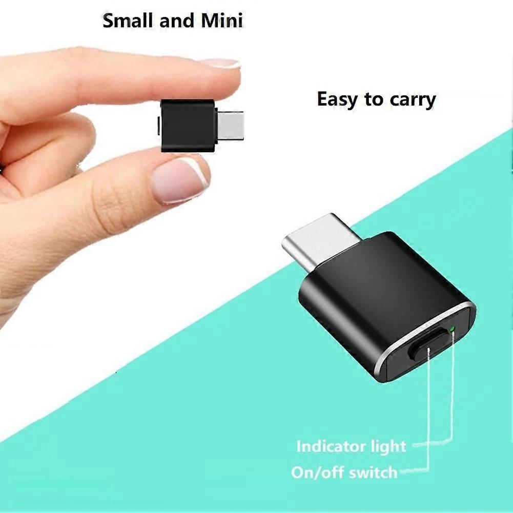 USB C Mouse Jiggler Undetectable Automatic Type C Mouse Mover 3 Jiggle Modes Driver-Free for Keeps Computer Awake Silver