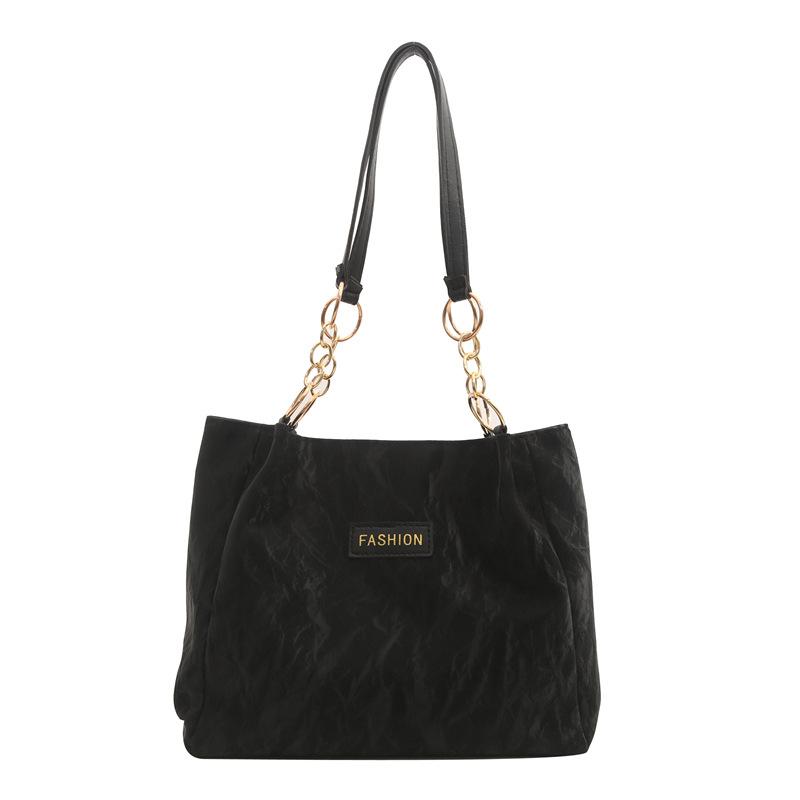 Simple and Fashionable Summer New Large-capacity Single-shoulder Women's Bag Casual Solid Color Chain Underarm Tote Bag