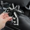 Yousheng 1/2Pcs Car Headrest Hooks Purse Bag Hangers Universal Easy Installation Cute Bow Design Storage Hooks Auto Interior Decor