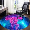 1pc Jellyfish Cosmic Office Round Area Rug,  Mat Suitable For Office, Under Office Chairs Bedroom Living Room Home Decor, Room Deco