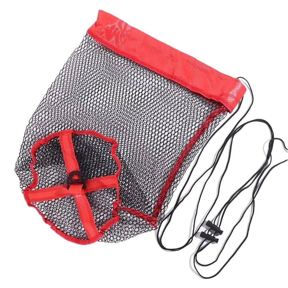 Drawstring Live Fish Net Collapsible Fish Basket Mesh Fishing Net Cage Outdoor