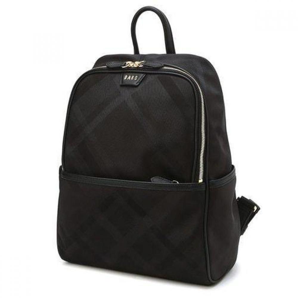 

Daks Black Check Lightweight Fabric Backpack Dcba5f893bk Single option