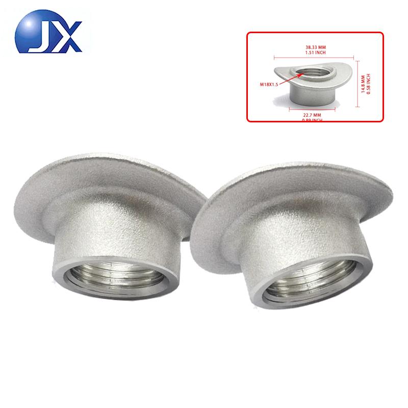 2pcs M18x1 5 Saddle Port Bung Mount Oxygen Sensor Weld Adapter Stainless Steel 304 Fastener Nut Screw