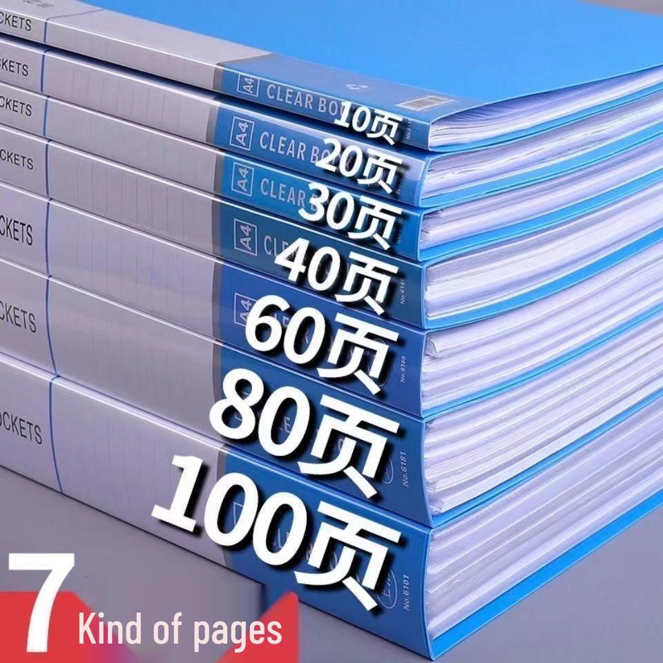 

A4 Очень толстая прозрачная папка-кольцо с карманами для вкладышей для многослойного хранения документов и нот
