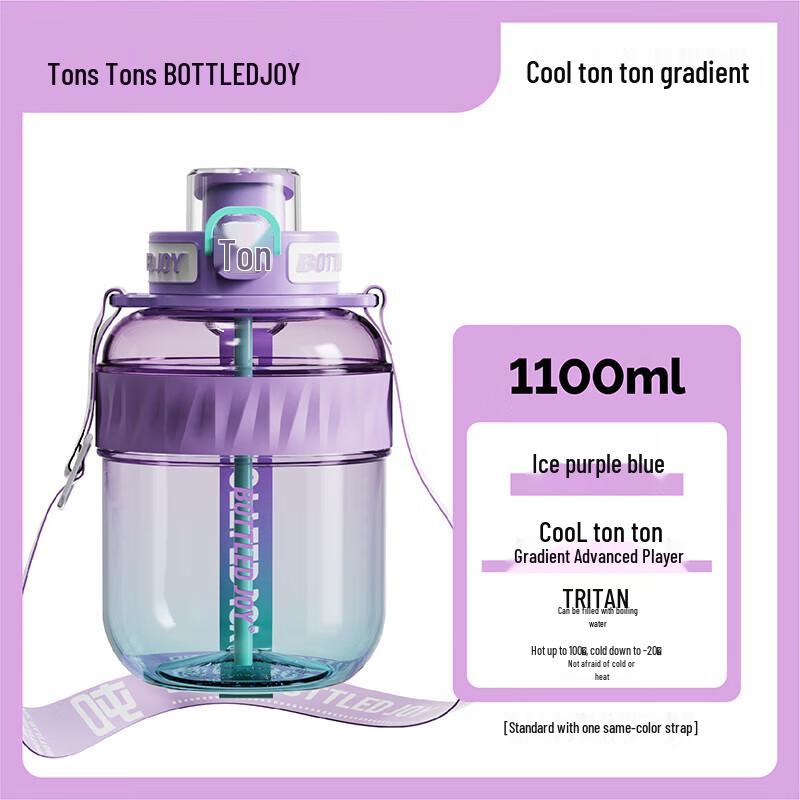 Gradient Tritan Large Capacity Sports Water Bottle
