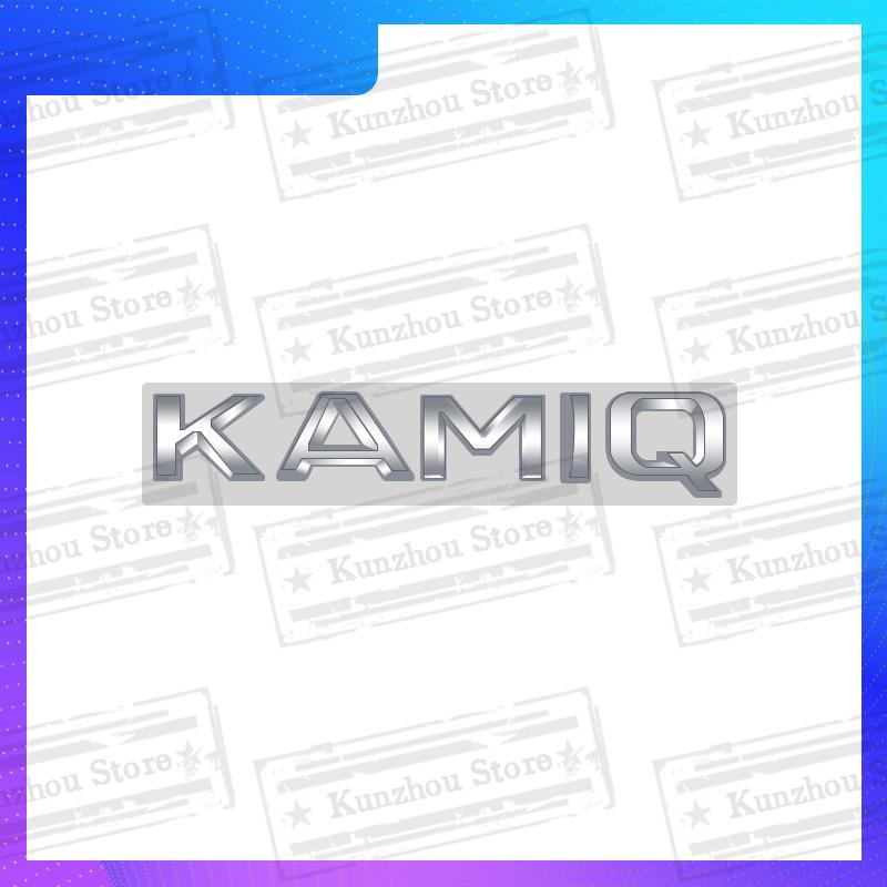 AAABV1 1PCS Metal For Skoda Octavia Yeti Rapid Kodiaq Karoq 4X4 Fabia Kamiq Superb VRS Logo Bright Silver Emblem Car Rear Trunk Sticker