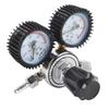 CO2 Regulator 2 Gauges Double Stage Precise Control Metal Construction M16x1.5 G5 8in 14 Out for CO2 Tank Pressure