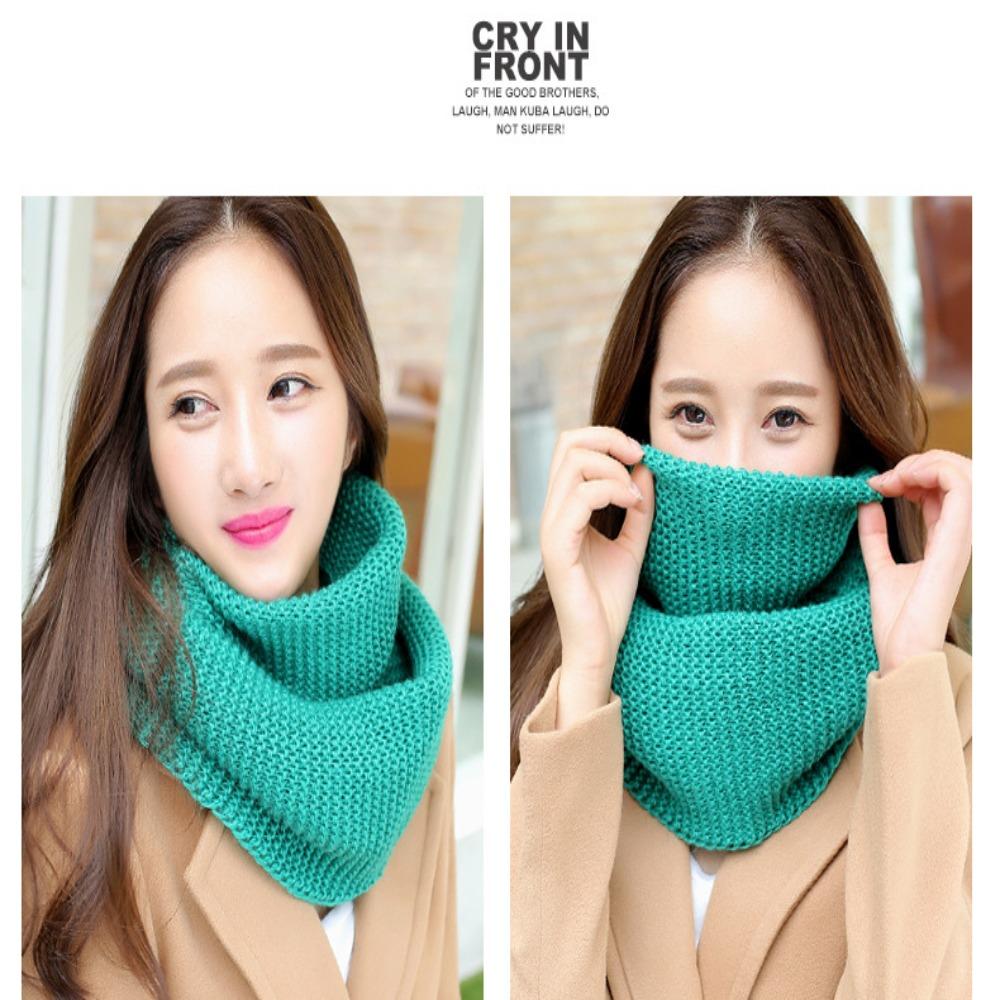 Bib Knitting Scarf Windproof Warm Tube Warm Neck Cover Winter Scarves  Autumn Winter