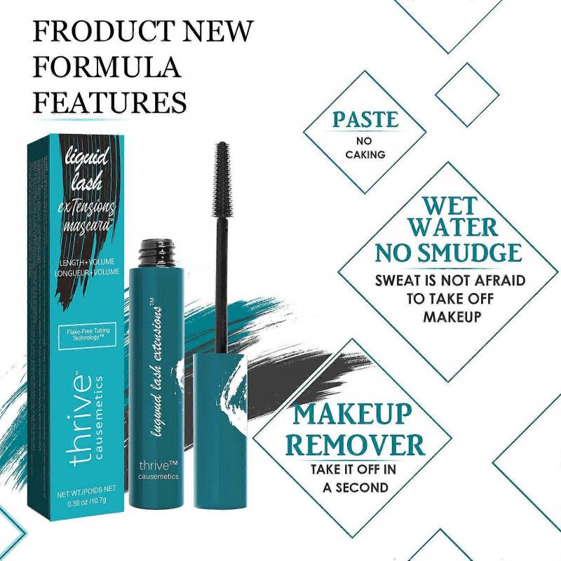 Thrive Causemetics Liquid Lash, Unglaubliche Länge Langhaftend, Null Klümpchen, Hypoallergen (Schwarz)