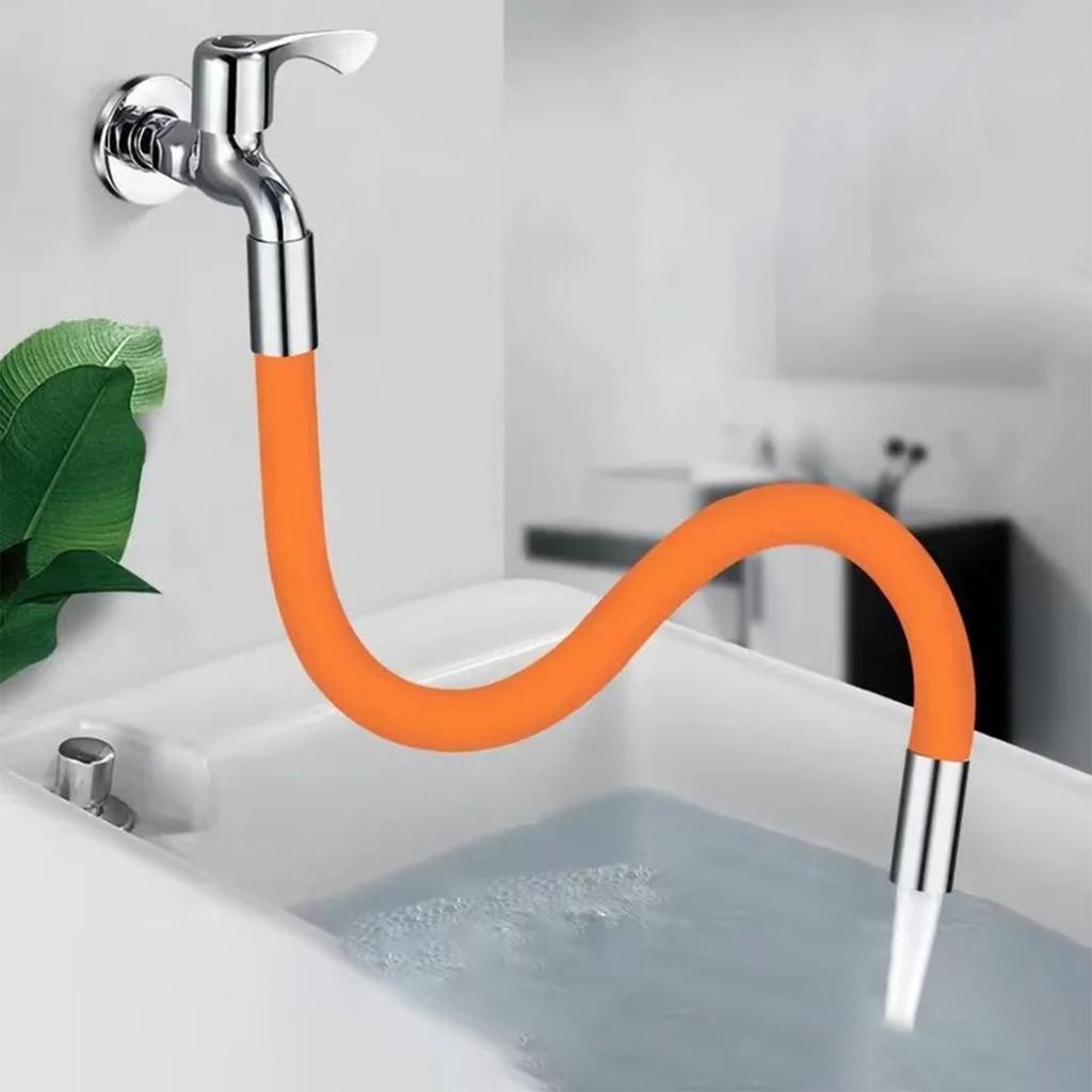 Faucet Extension Extender Kitchen Sink Bathroom Adjustable Free Bending Splashproof 360 Degree Extension Tube Water Tap Adapter