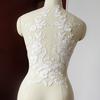 bigsize white black lace embroidered patch applique for stage performance dress sewing on fashion clothes decoration patches