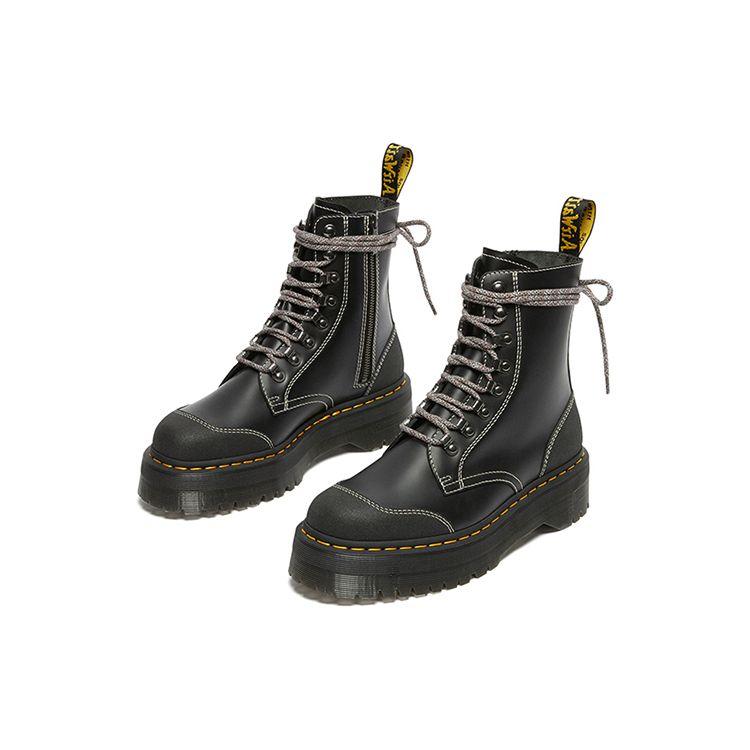 Dr. Martens Moreno Leer Mode Comfortabele Korte Laarzen Unisex laarzen Zwart 26961033