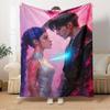 K POP Anime Mädchen Gruppe Vier Jahreszeiten Weiche Warme Decke Ganzjahres Dick Gestrickt Polyester Tagesdecke für Bett, Camping, Reisen