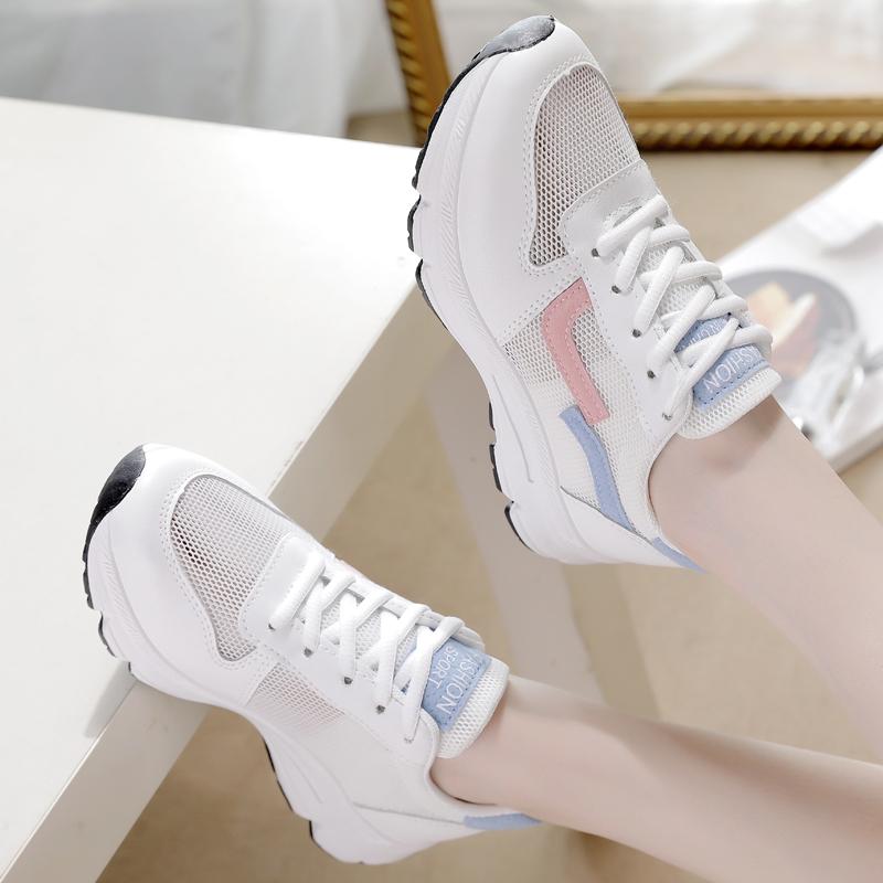 Fashion Spring Summer Womens Sport Shoes Breathable Mesh Thin Hollow Out Casual Flats Versatile Board Shoes For All Seasons