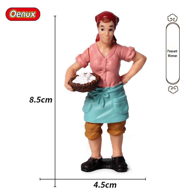 Farmer & Breeder Figure Set - Police Officer, Veterinarian, Plow Worker Toy Ornaments for Kids