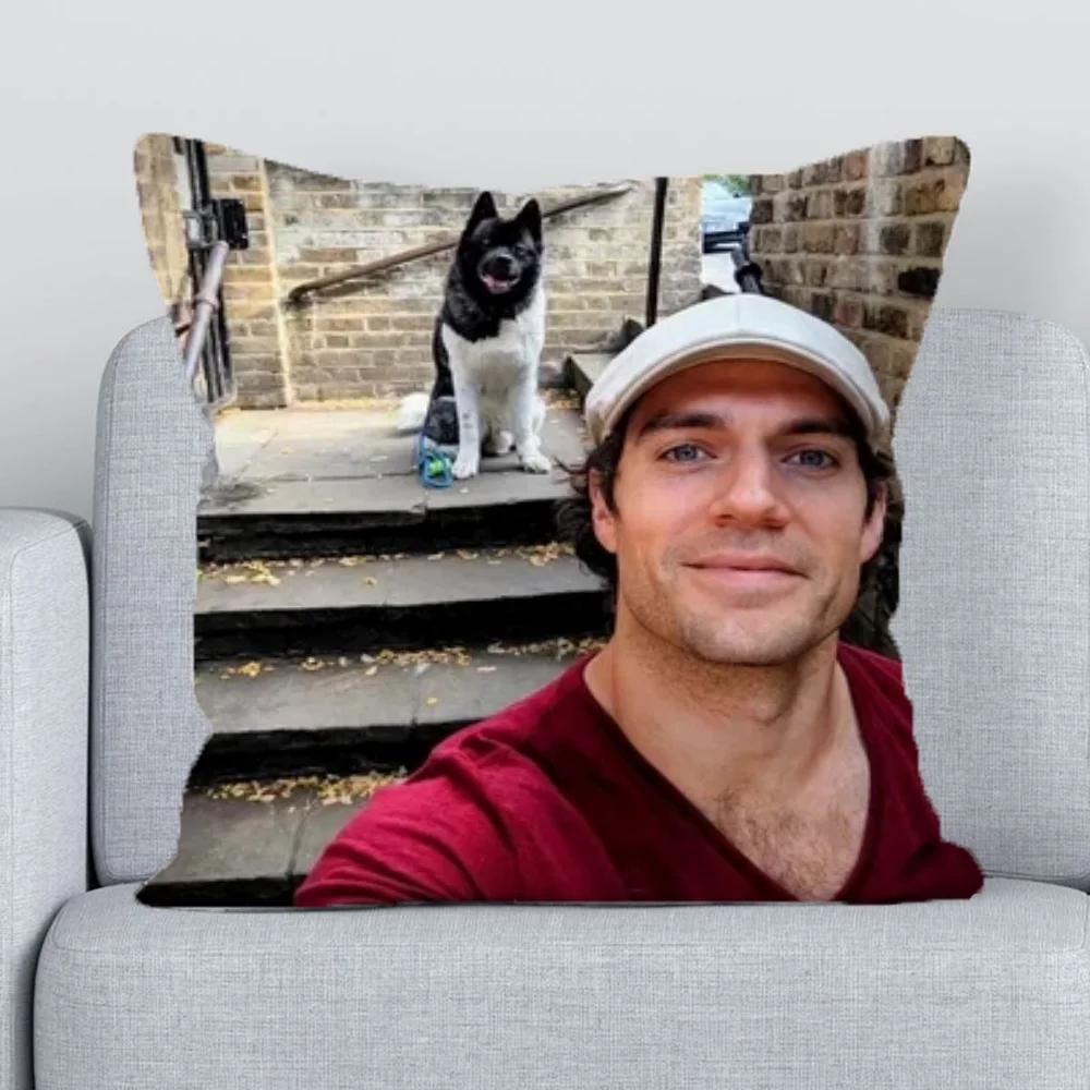 H-Henry Cavill Copricuscino 45X45 Copricuscini Cuscini per Divano Federa Decorativa Per Soggiorno Federe 50X50 Cuscino