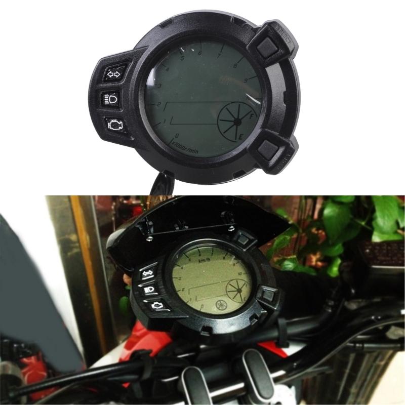 Stylish 12V Motorbike Odometer Oil Level Gauge 7 Color with Adjustable Brightness Waterproof Designs Suitable for BWS125