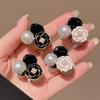1 PC Retro Camellia Side Bangs Hair Clip, Sweet Hair Accessory Mini Hair Clip for Princess Style, Holiday Gift