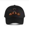 Realistic Rottweiler Dog Peeking Art Print Home Decor Baseball Cap Fashion Unisex Sunhat Womens Outdoor Sports Snapback Cap