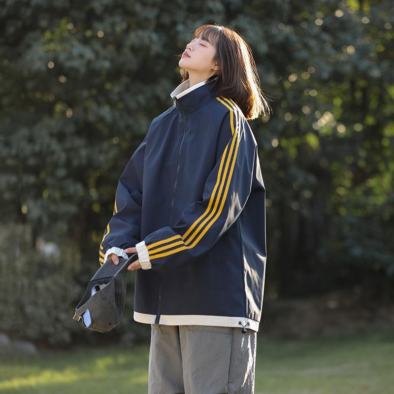 Spring Autumn Casual Vintage Baseball Uniform Women's Sport Top Jacket Student Top Coat