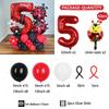 62pcs LadyBug Foil Balloons Garland Arch Kit Red Number Foil Ballon 1-9 Black Dot Happy Birthday Banner Party Decors Air Globos