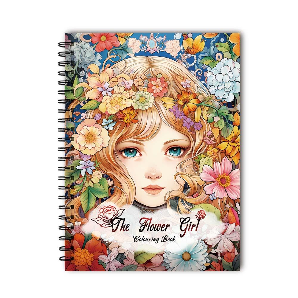 1pc, Flower Girl Coloring Book, Teenagers Coloring Book, 30 Different Patterns, 100gsm Thick Paper, Stress Relief, Birthday Gift