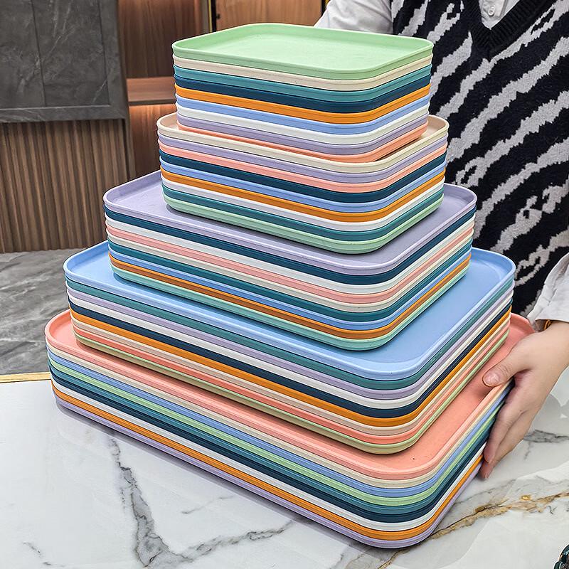 Nordic Style Rectangular Plastic Serving Tray