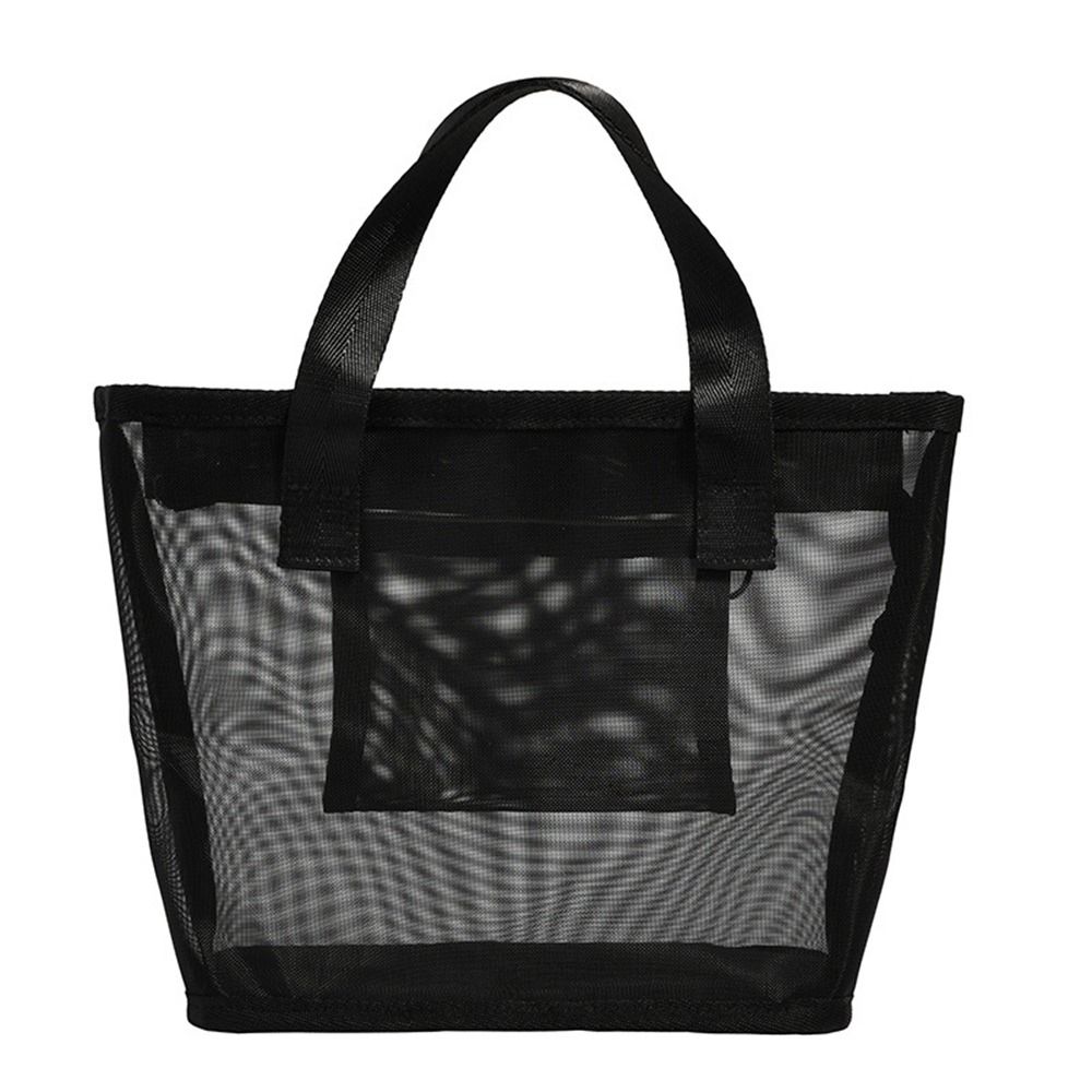 Travel Organizer Zipper Bag Square Bag Large Capacity Black Storage Toiletry Bag Cosmetic Cases Makeup Bags Mesh Cosmetic Bag