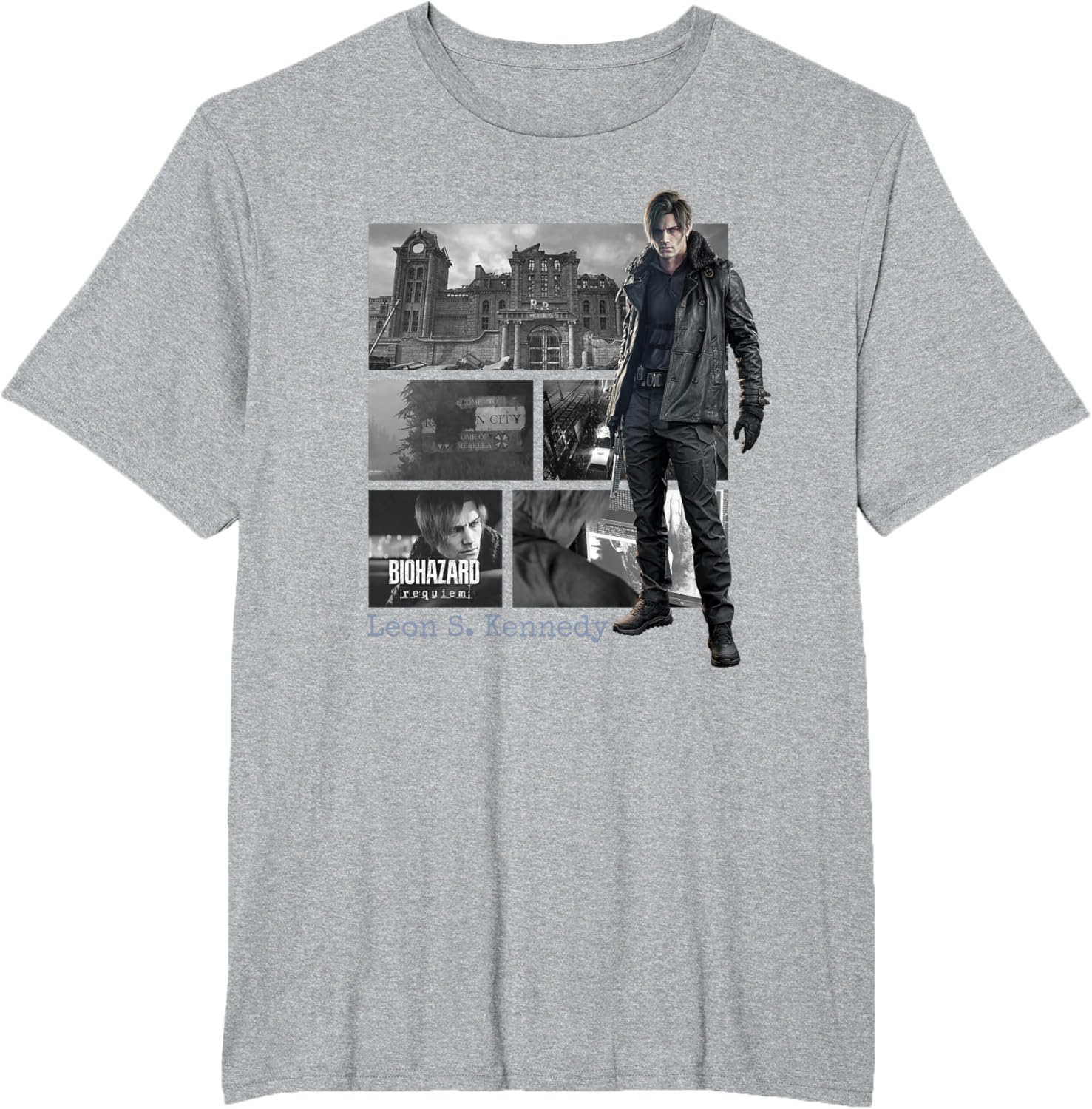 

Resident Evil Leon S Kennedy Requiem TShirt RE4 Remake Style Zombie Killer Raccoon City Survivor Horror Game Merchandise 4XL