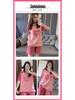 Women's Spring & Autumn Cotton Pajama Set: Sweet Short Sleeve & Shorts, 3-Piece for Summer Home Wear