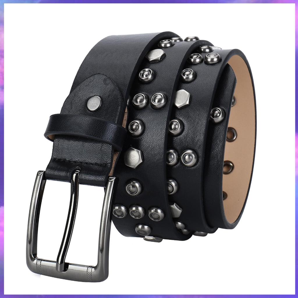 Genuine Leather Unisex Punk Style Hip Hop Belt