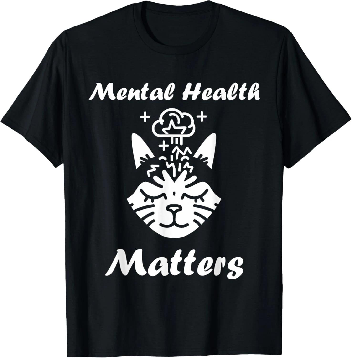 Simple support Brain Illness quote Mental health matters T- Shirt 2XL
