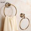 Brushed Bronze Brass Towel Ring Oval Contemporary Bathroom Hand Towel Holder Wall Mounted,Antique Brass Finish Towel Rack EL80A