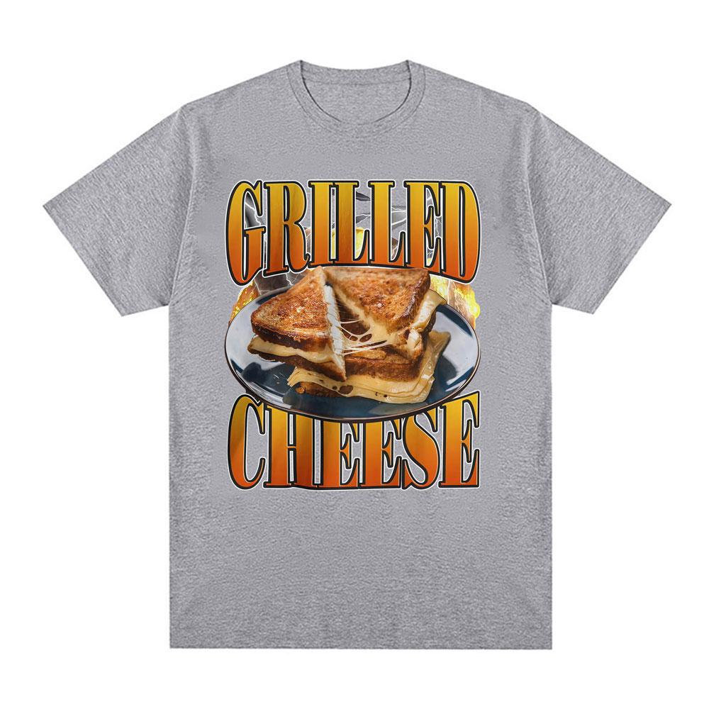 Funny Grilled Cheese Foodie Gift Meme Tshirt Unisex Women Summer Casual ONeck Oversized T Shirts Cotton 100 High Quality T Shirt