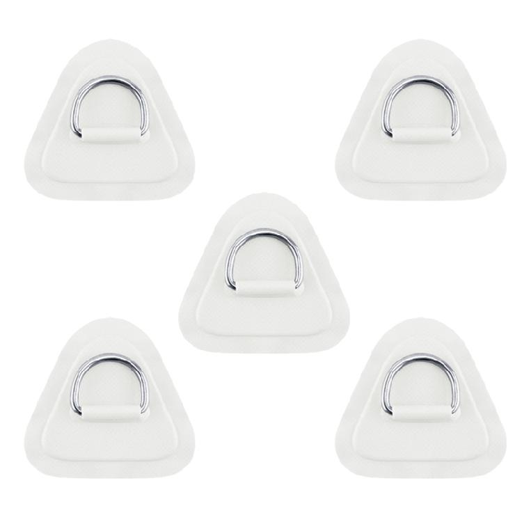 5Pcs PVC Patches with Stainless D-Ring for Dinghys Kayak Surfboard Paddle Board