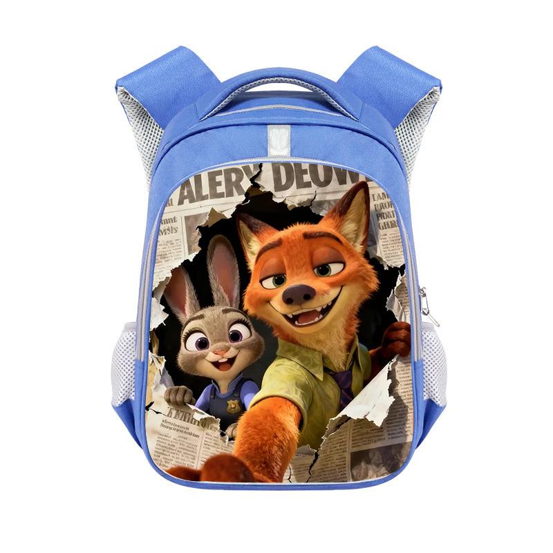 Zootopia 2 Backpack, Cute Cartoon Schoolbag for Students, Fresh Blue and Lightweight 0195 KTB