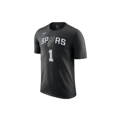 Męska koszulka NBA z nadrukiem liter, z okrągłym dekoltem, krótkim rękawem, czarna DR6397-018