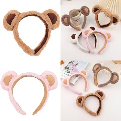 Bear Headbands Cartoon Hairbands Plush Hair Hoop Headbands Cosplay Party Hair Accessory for Party