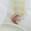Geometric Enamel Smoke-Effect 18K Gold Plated Ring - Trendy Cool Style