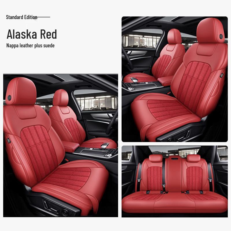 Universal Suede Car Seat Cover: Full Coverage, Ventilated, All-Season Cushion